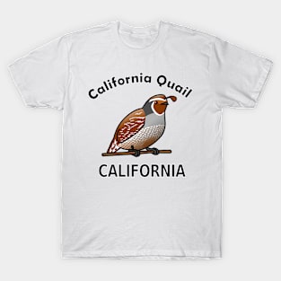 California Quail , State Bird of California T-Shirt